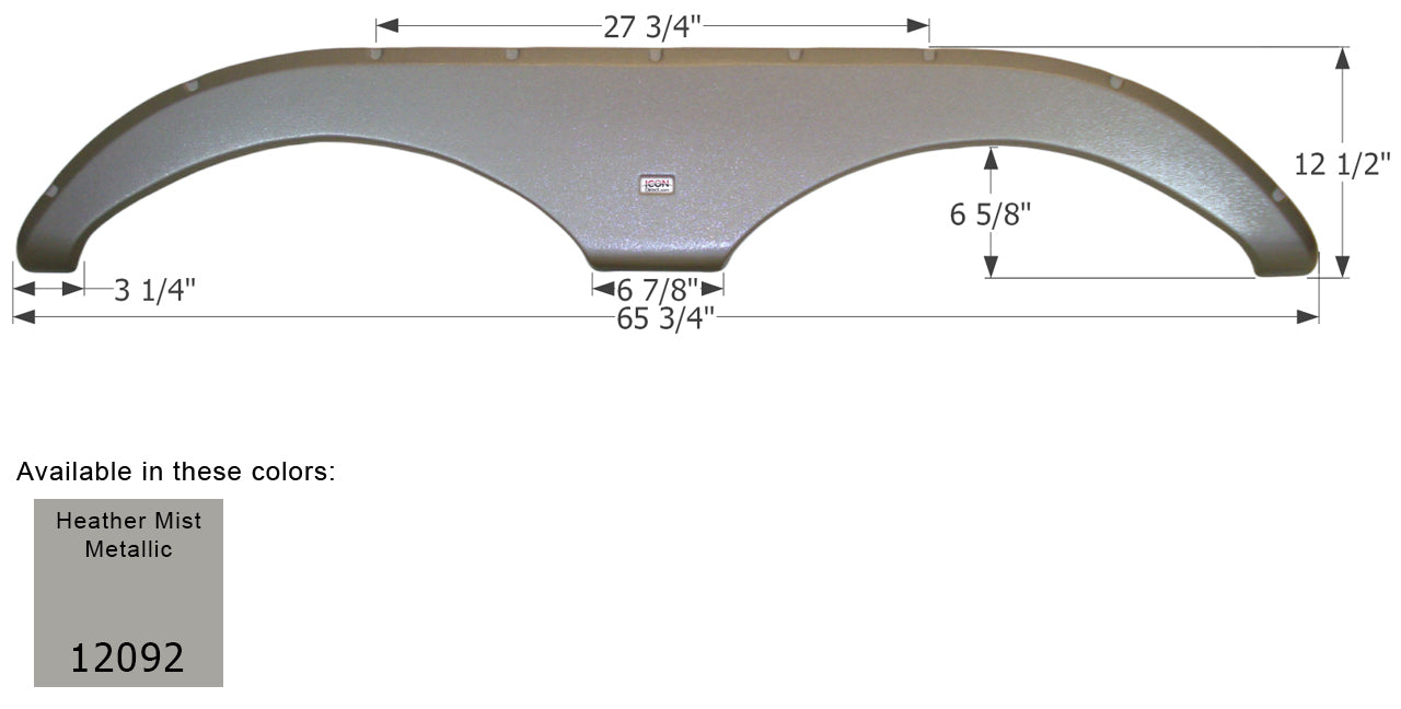Gulf Stream 5th Wheel Travel Trailer Fender Skirt FS2092 - Heather Mist Metallic ICON 12092