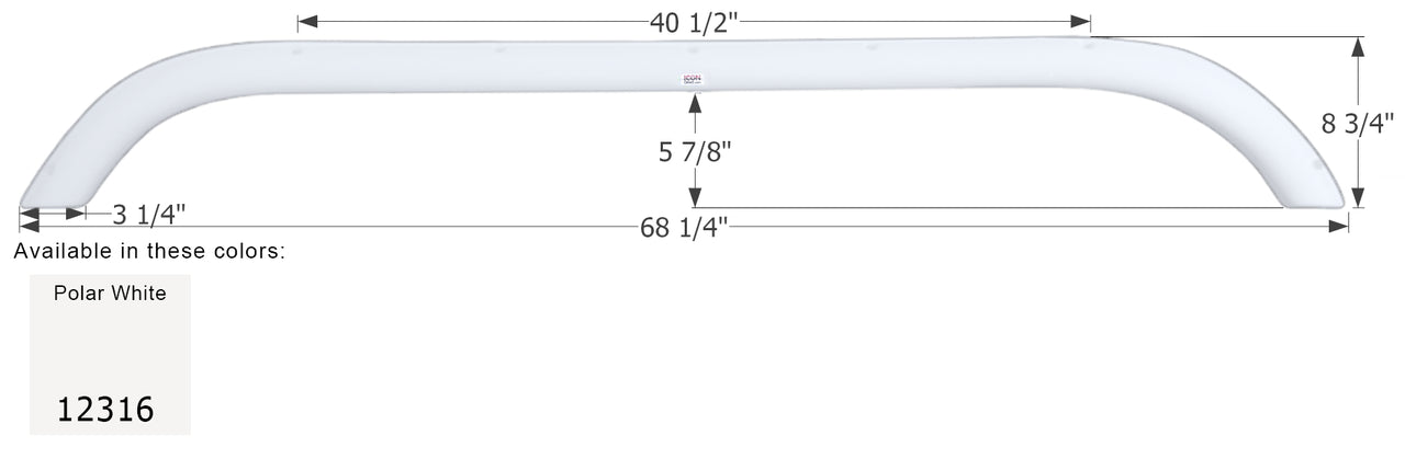 Forest River Fender Skirt FS2316 - Polar White ICON 12316