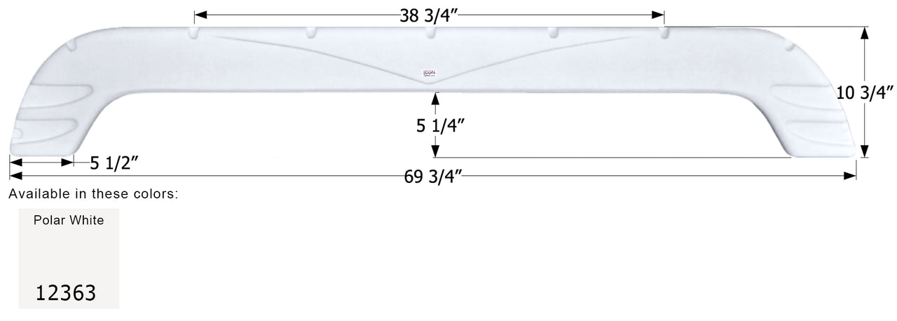 Forest River Tandem Fender Skirt FS2363 - Polar White ICON 12363