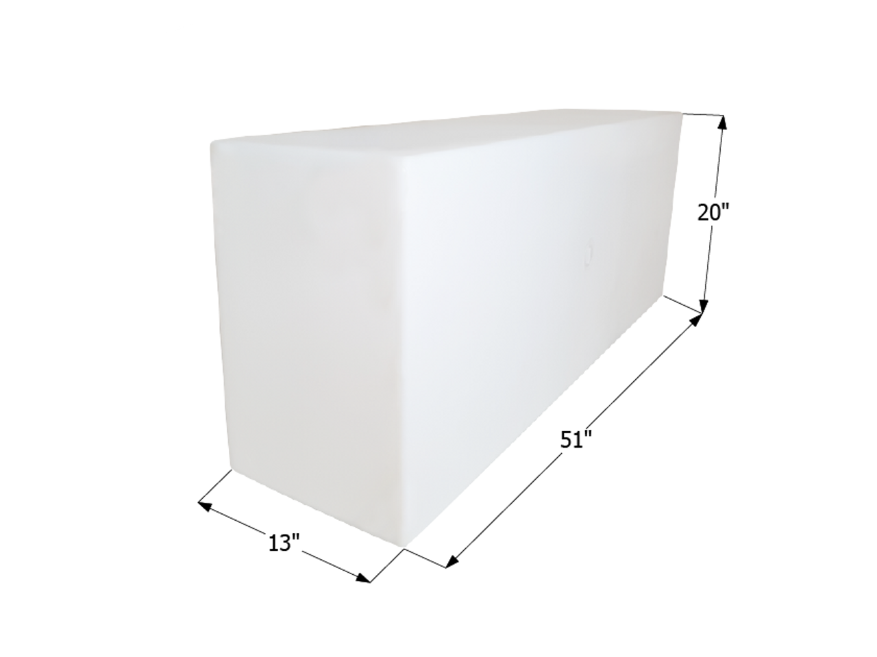 Fresh Water Tank WT2452/blank- 54 Gal. - 51" x 20" x 13" - ICON #12452