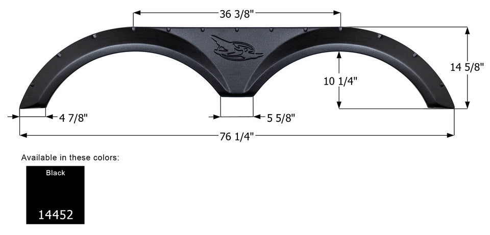 Jayco Tandem Fender Skirt FS4452 - Black ICON 14452