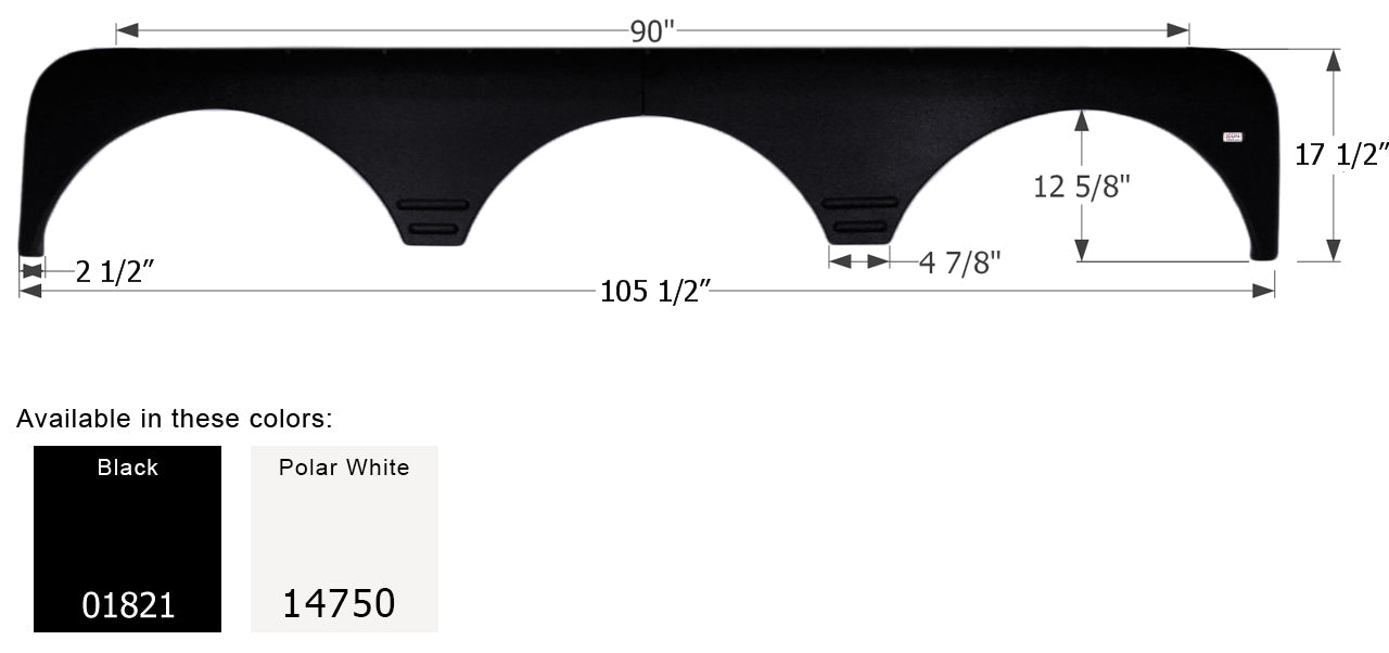 Gulf Stream Triple Axle Fender Skirt FS1821 - ICON (2 colors - 01821, 14750)