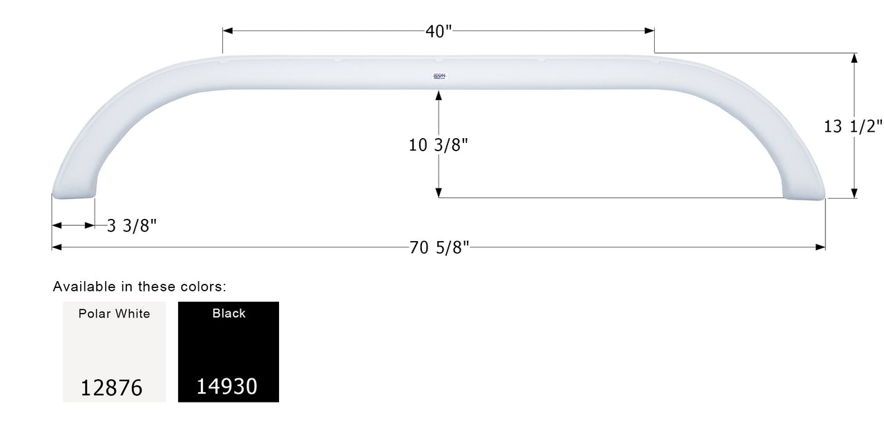 Forest River Tandem Fender Skirt FS2876 - ICON (2 colors - 12876, 14930)