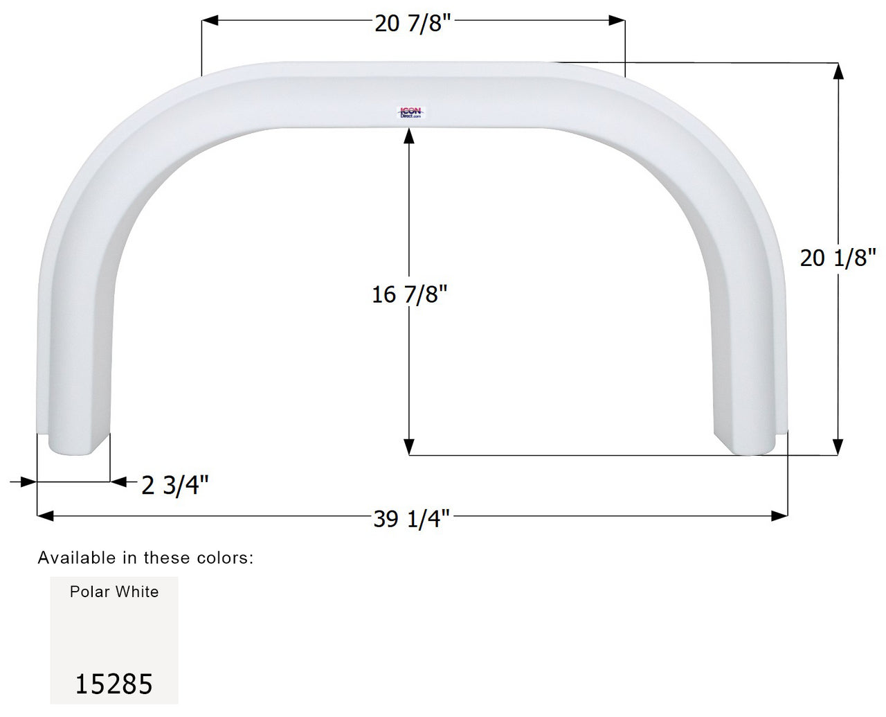 Fleetwood Single Fender Skirt FS5285 - Polar White ICON 15285