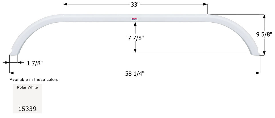 Jayco Tandem Fender Skirt FS5339 - Polar White ICON 15339