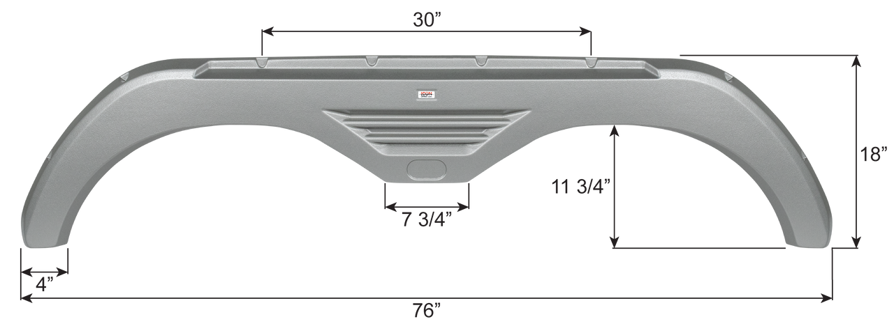 Forest River Tandem Fender Skirt FS6981 - Silver Metallic ICON 16981