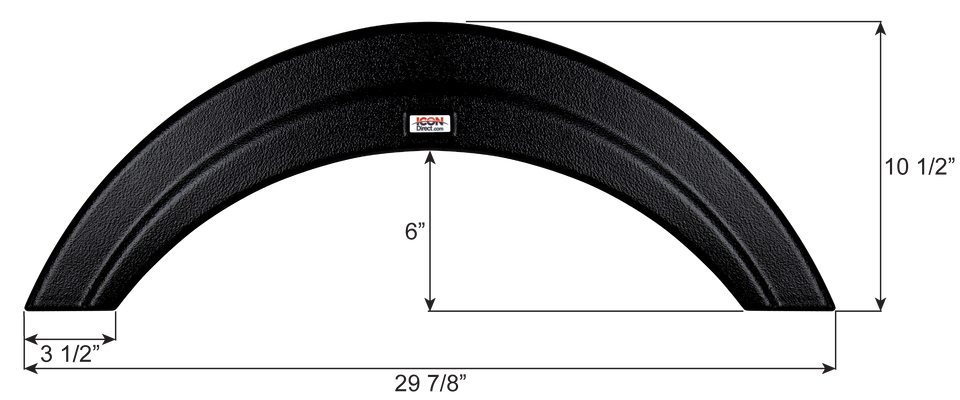 Forest River Single Fender Skirt FS7269 - Black ICON 17269