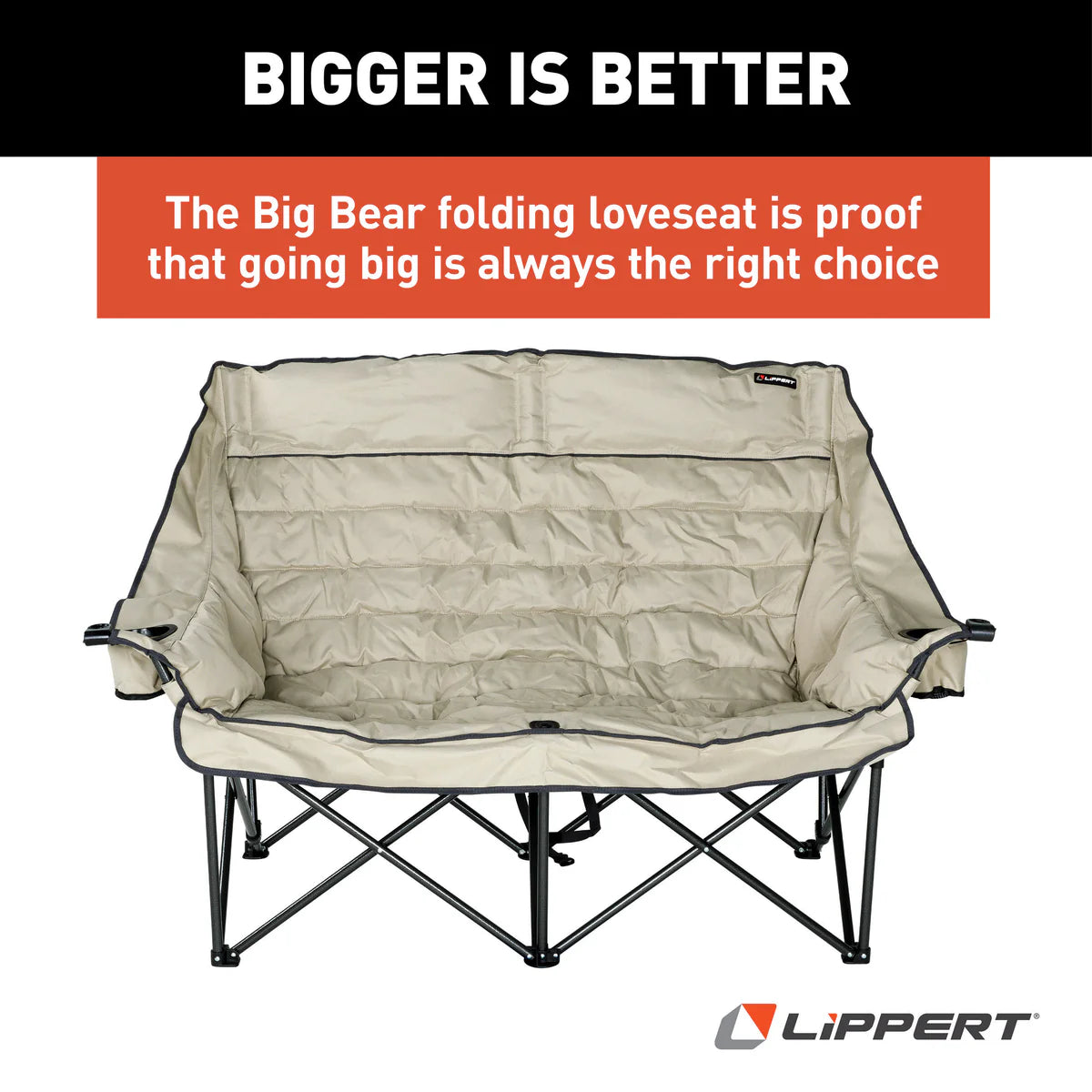 Lippert Big Bear Folding Loveseat - Sand 2023053718