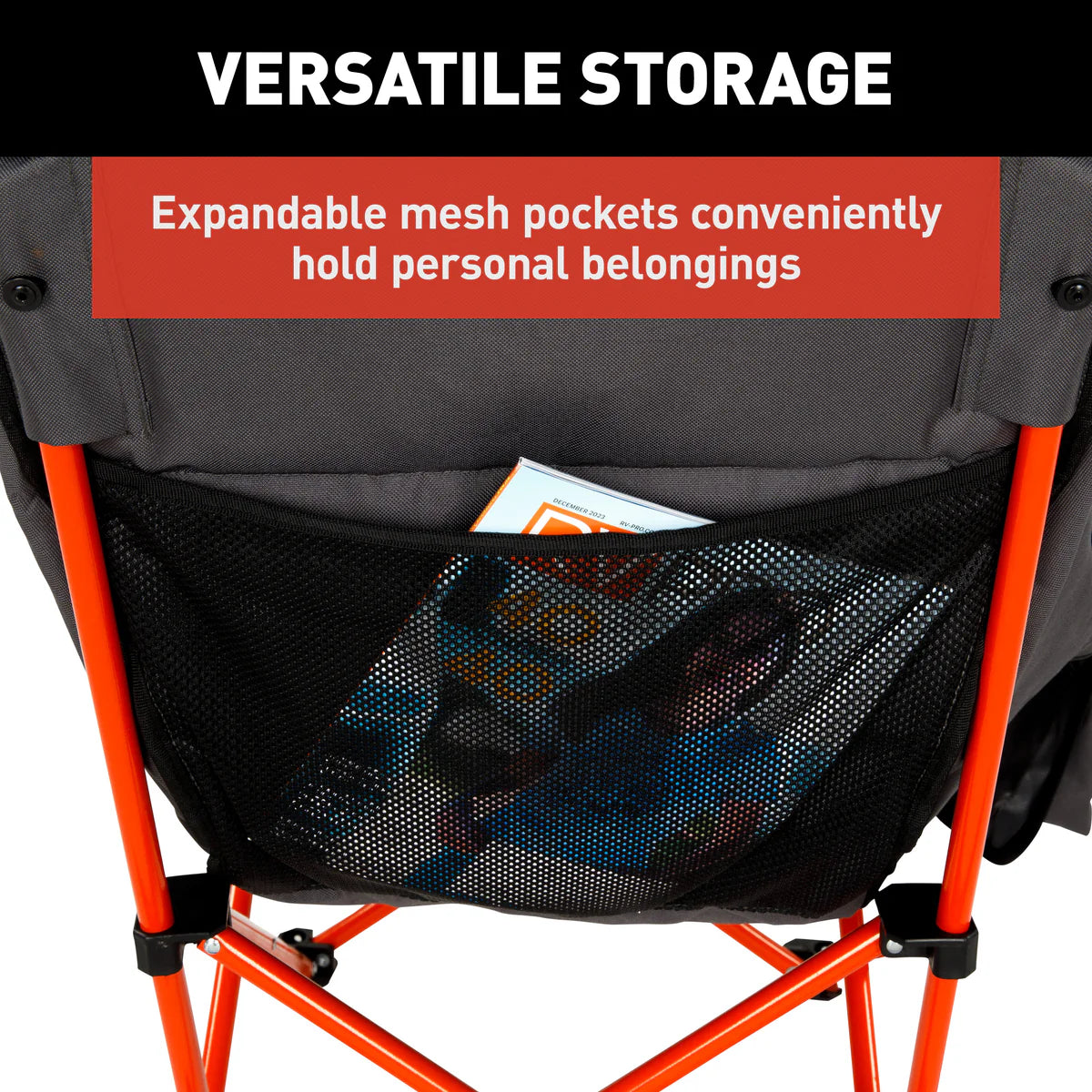 Lippert Baja Overlanding Chair & Table Set - Dark Grey / Red #2023053719