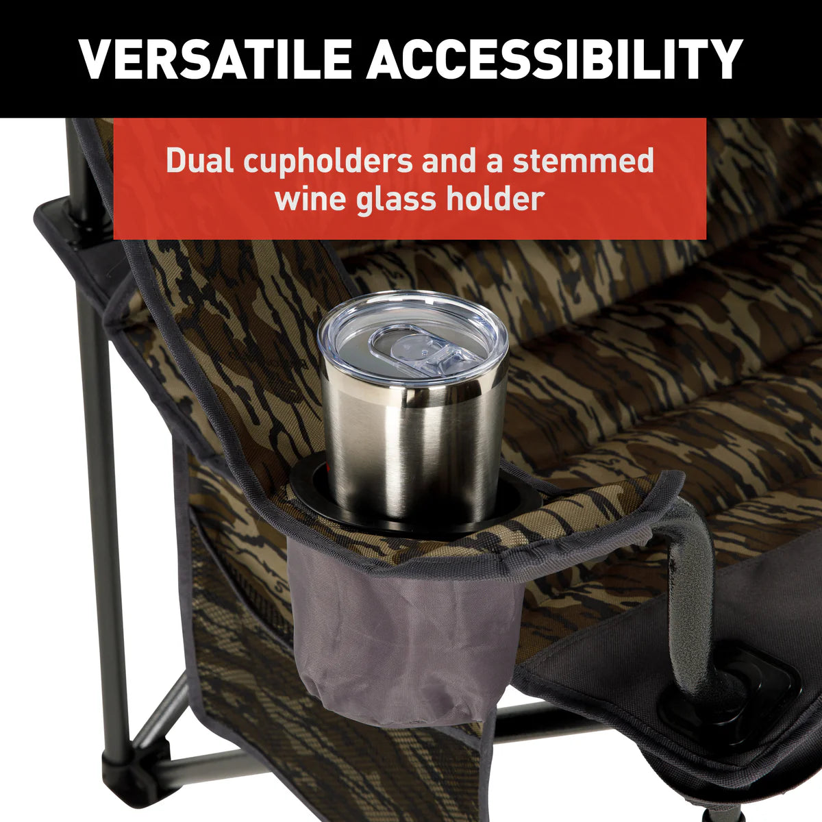 Lippert Campfire Deluxe Folding Chair - Mossy Oak® Original Bottomland® Camo 2023053729