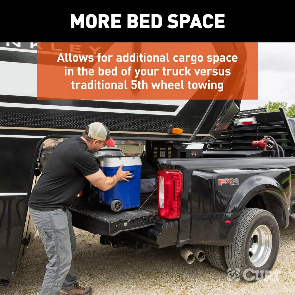 CURT Helux Coil-Spring Gooseneck Pin Box, 3,200 lbs. Pin Weight, 20,000 lbs. Capacity #2024044576