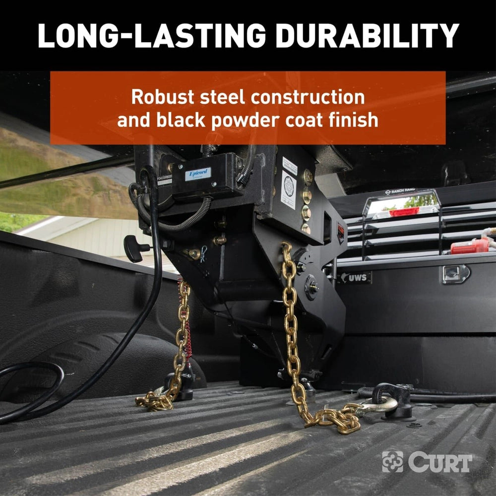 CURT Helux Coil-Spring Gooseneck Pin Box, 3,200 lbs. Pin Weight, 20,000 lbs. Capacity #2024044576