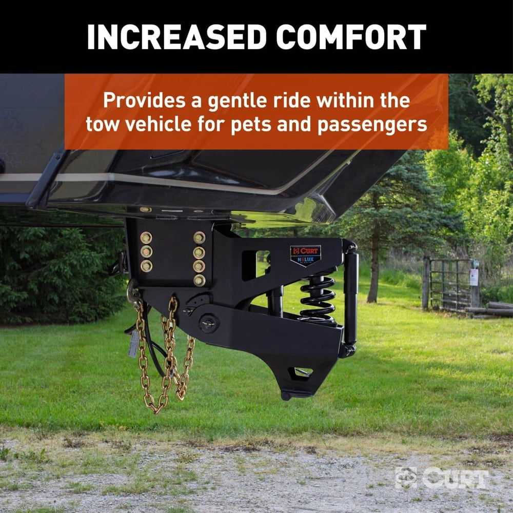 CURT Helux Coil-Spring Gooseneck Pin Box, 3,200 lbs. Pin Weight, 20,000 lbs. Capacity #2024044576