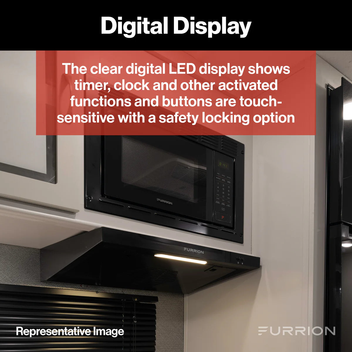 Furrion RV Microwave - 0.9 cu. ft, Black #FMSN09-BL