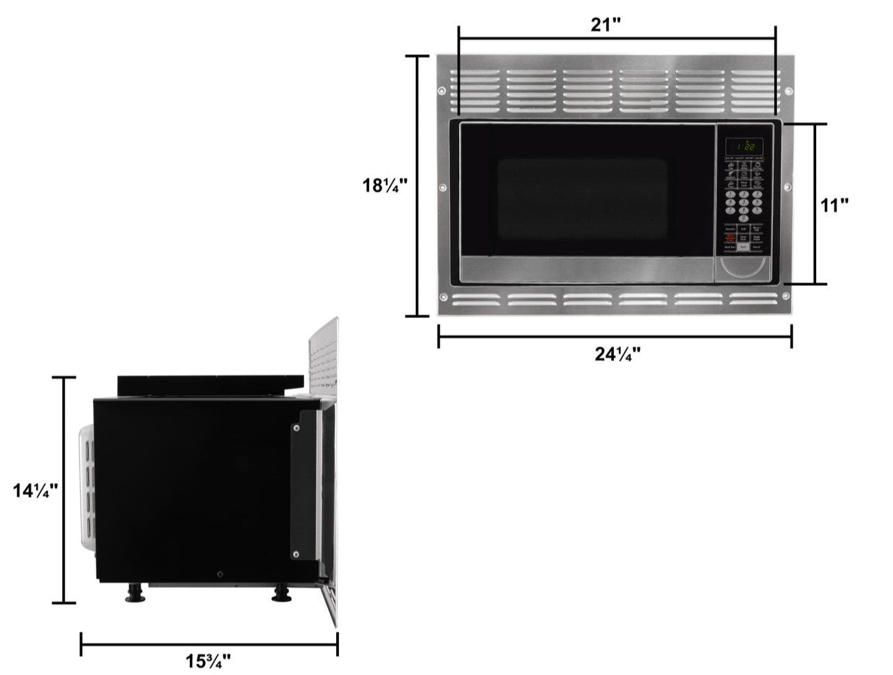 Greystone® by Furrion Stainless Steel Trim Kit for 1.1 cu. ft. Built-In Convection Microwave #Trim-B5-FR01 2022302120