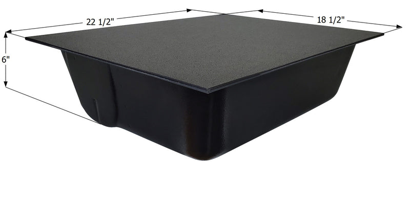 Holding Tank Bottom Drain HT630ABD - 8 Gal. - 18 1/2" x 221/2" x 6" - ICON #00436