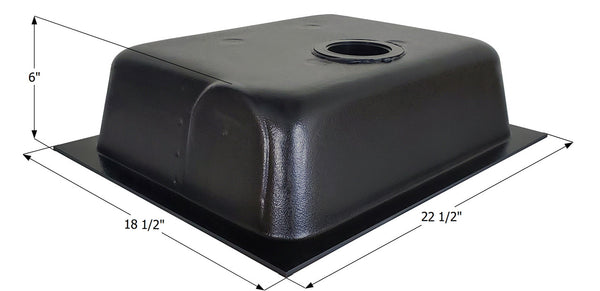 Holding Tank Bottom Drain HT630BSBD - 8 Gal. - 18 1/2" x 221/2" x 6" - ICON #00437
