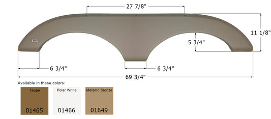 Keystone 5th Wheel Travel Trailer Fender Skirt FS710 - ICON (3 colors - 01649, 01465, 01466)