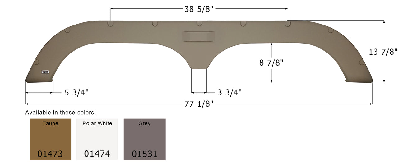 Fleetwood 5th Wheel Travel Trailer Fender Skirt FS720 - ICON  (3 colors)