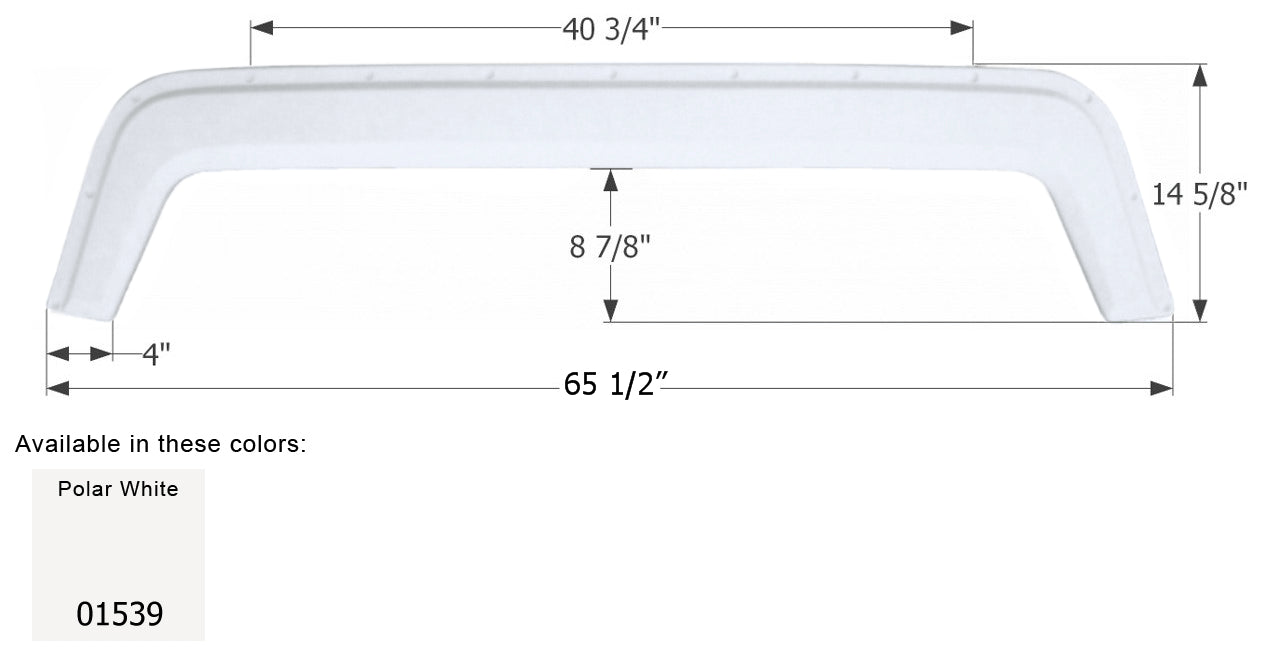 Fleetwood 5th Wheel Travel Trailer Fender Skirt FS740 - Polar White  ICON 01539