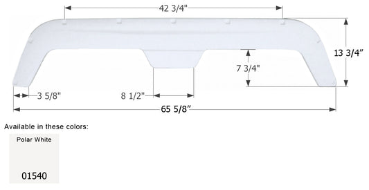 Fleetwood 5th Wheel Travel Trailer Fender Skirt FS750 - Polar White  ICON 01540