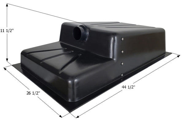 Holding Tank Recessed Drain HT240RE - 29 Gal. - 26 1/2" x 44 1/2" x 11 1/2" - ICON #01584