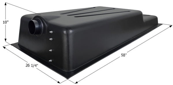 Holding Tank Recessed Drain HT330RE - 36 gal. - 26 1/4" x 58" x 10" - ICON #01585