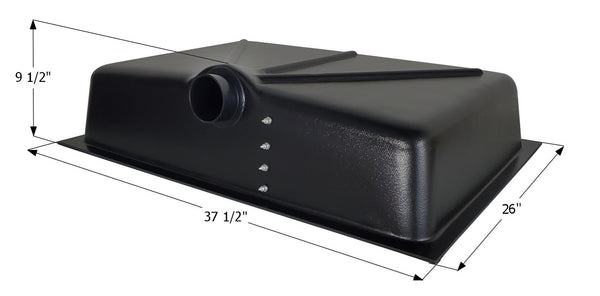 Holding Tank Center Side Drain HT500SD - 26 Gal. - 26" x 37 1/2" x 9 1/2" - ICON #01586