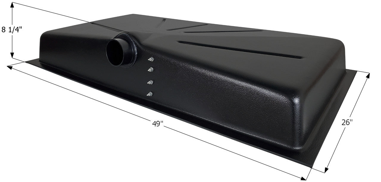 Holding Tank Center Side Drain HT600SD - 25 Gal. - 26" x 49" x 8 1/4" - ICON #01587