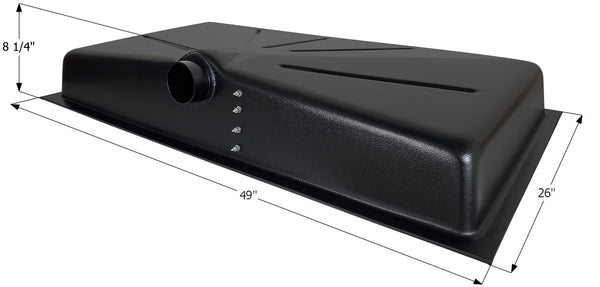 Holding Tank Center Side Drain HT600SD - 25 Gal. - 26" x 49" x 8 1/4" - ICON #01587