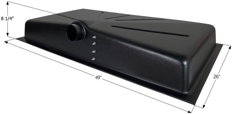Holding Tank Center Side Drain HT600SD - 25 Gal. - 26" x 49" x 8 1/4" - ICON #01587