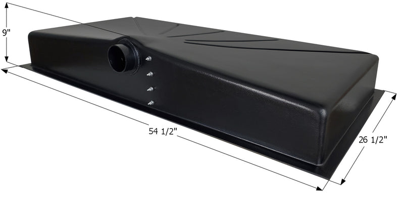 Holding Tank Center Side Drain HT700SD - 31 Gal. - 26 1/2" x 54 1/2" x 9" - ICON #01594