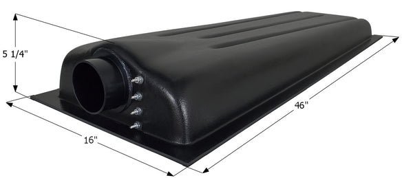 Holding Tank Center End Drain HT706AED - 8 gal. -  16" x 46" x 5 1/4" - ICON #01598