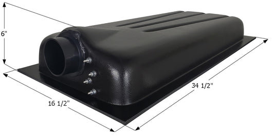 Holding Tank Center End Drain HT707ED - 8 gal. -  16 1/2" x 34 1/2" x 6" - ICON #01601