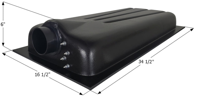 Holding Tank Center End Drain HT707ED - 8 gal. -  16 1/2" x 34 1/2" x 6" - ICON #01601