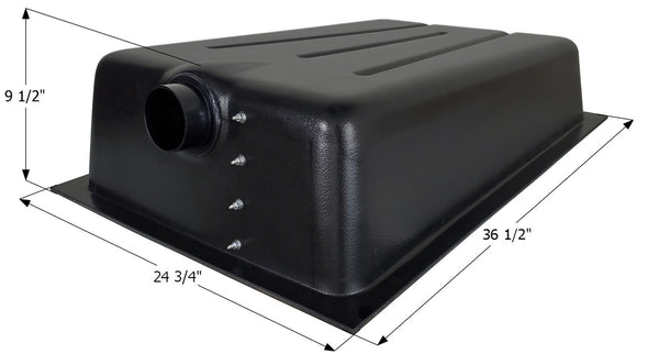 Holding Tank Center End Drain HT636ED - 23 gal. -  24 3/4" x 36 1/2" x 9 1/2" - ICON #01607