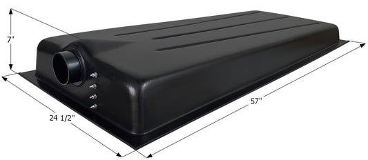 Holding Tank Center End Drain HT708ED - 32 gal. - 24 1/2" x 57" x 7" - ICON #01611