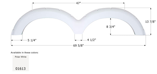 Heartland 5th Wheel Travel Trailer Fender Skirt FS761 - Polar White  ICON 01613
