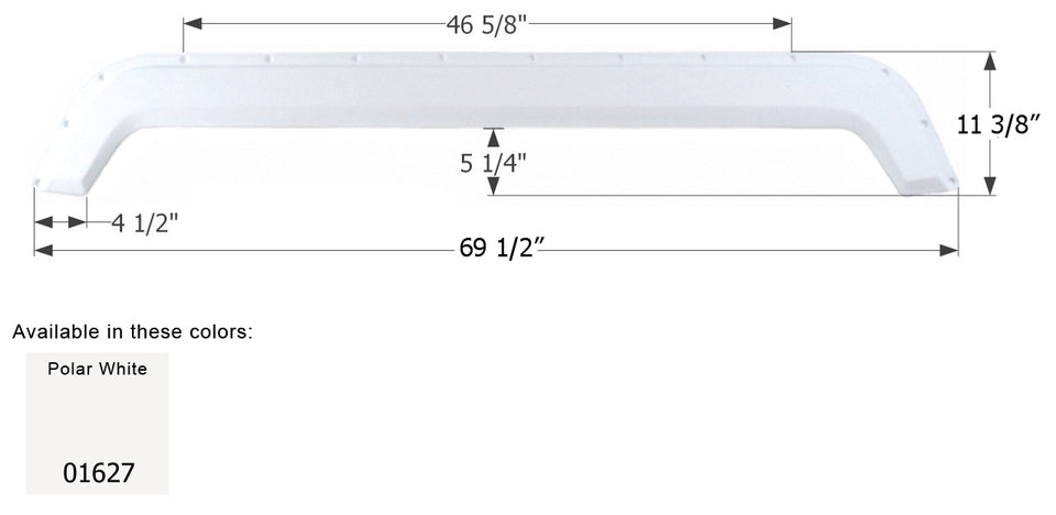 Fleetwood 5th Wheel Travel Trailer Fender Skirt FS745 - Polar White  ICON 01627
