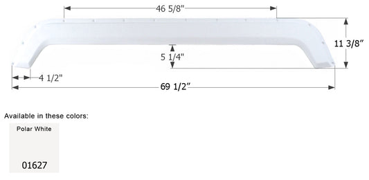 Fleetwood 5th Wheel Travel Trailer Fender Skirt FS745 - Polar White  ICON 01627