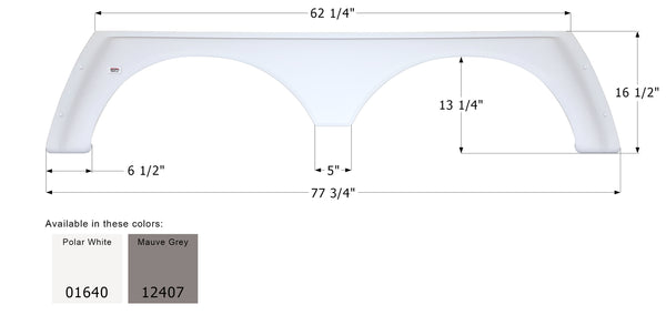 Alpenlite 5th Wheel Travel Trailer Fender Skirt FS779 - Polar White or Mauve Grey - ICON