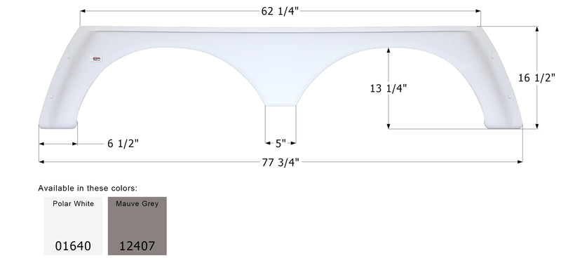 Alpenlite 5th Wheel Travel Trailer Fender Skirt FS779 - Polar White or Mauve Grey - ICON