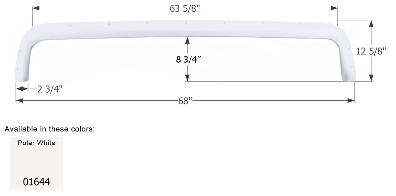 Fleetwood Travel Trailer Fender Skirt FS735 - Polar White  ICON 01644