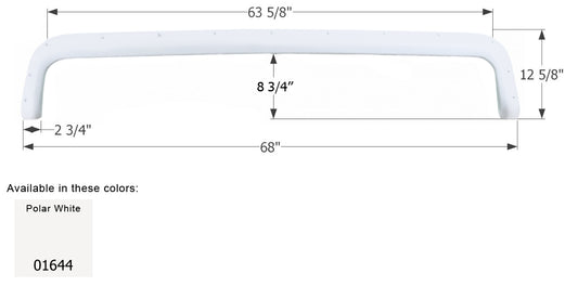Fleetwood Travel Trailer Fender Skirt FS735 - Polar White  ICON 01644