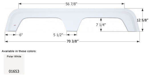 Coachmen 5th Wheel Travel Trailer Fender Skirt FS783 Polar White - ICON 01653