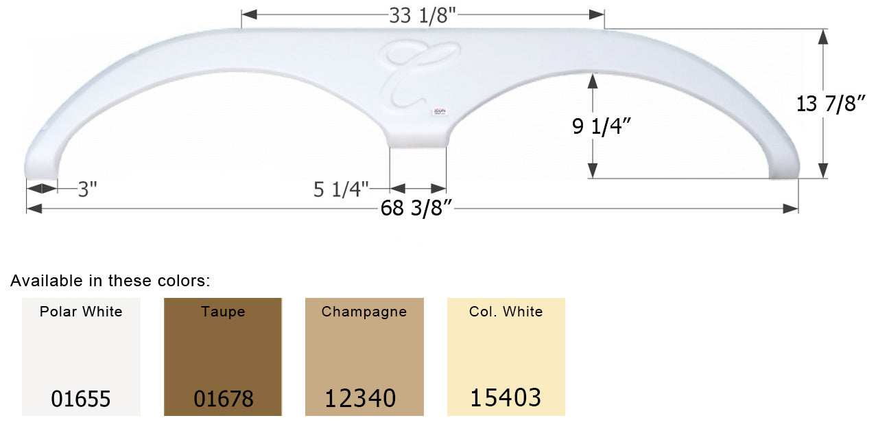 Forest River Cardinal 5th Wheel Travel Trailer Fender Skirt FS785 - ICON  (4 colors)