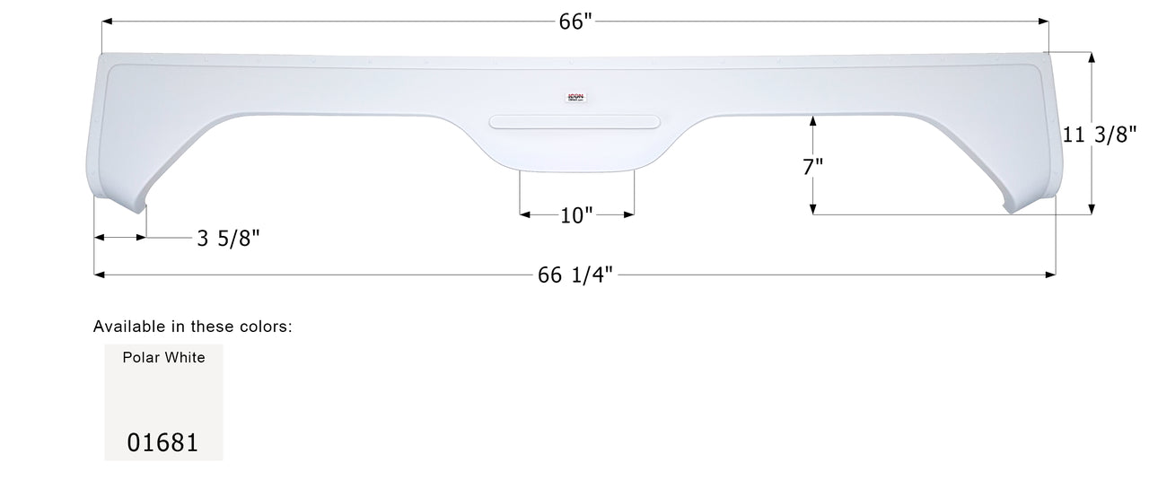 Gulf Stream 5th Wheel Travel Trailer Fender Skirt FS787 - Polar White  ICON 01681
