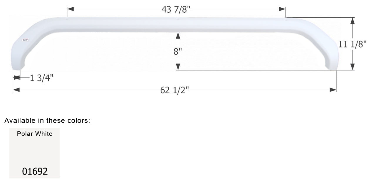 Fleetwood 5th Wheel Travel Trailer Fender Skirt FS736 - Polar White  ICON 01692