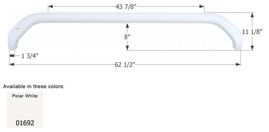 Fleetwood 5th Wheel Travel Trailer Fender Skirt FS736 - Polar White  ICON 01692