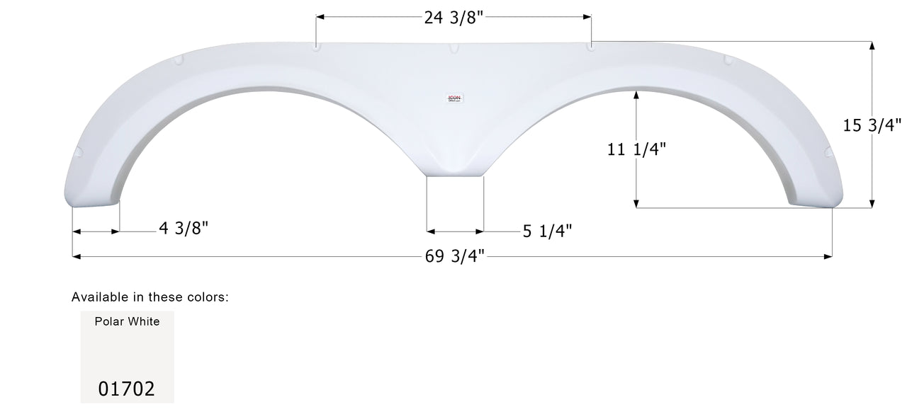 Jayco 5th Wheel Travel Trailer Fender Skirt FS1702 - Polar White  ICON 01702